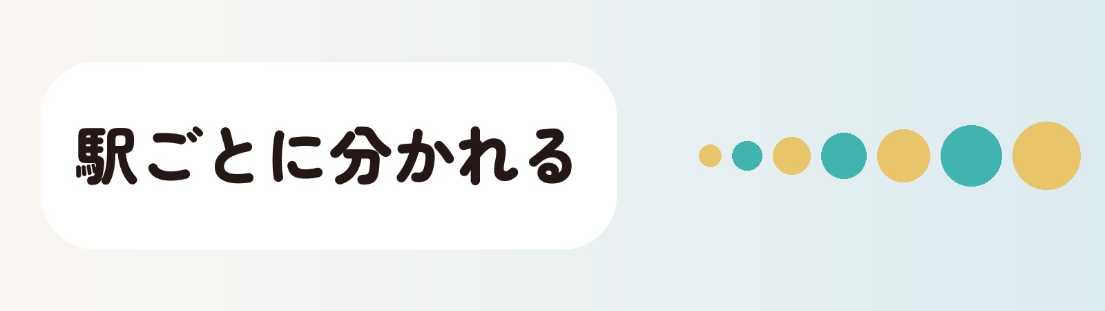 駅ごとに分かれる