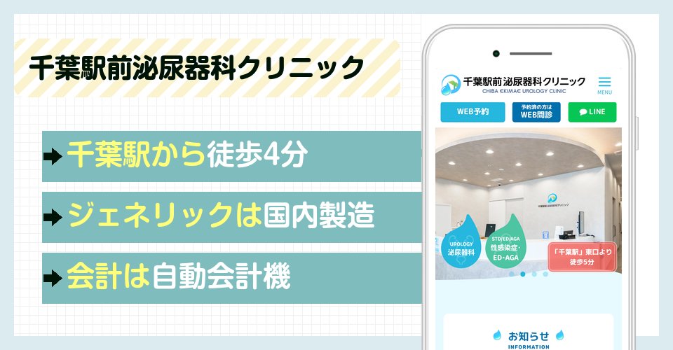 千葉駅前泌尿器科クリニックの特徴まとめ