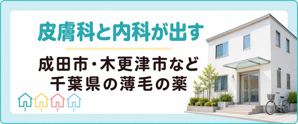 千葉県の成田市・木更津市などでは皮膚科や内科が薄毛の薬を出す