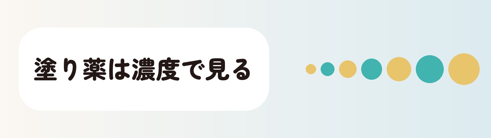 塗り薬は濃度で見る