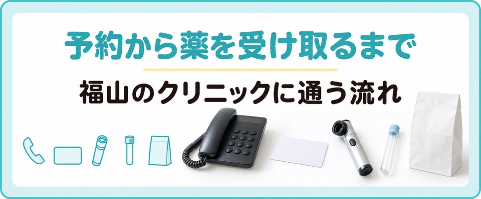 福山のAGAクリニックを予約してから薬を受け取るまでの流れ
