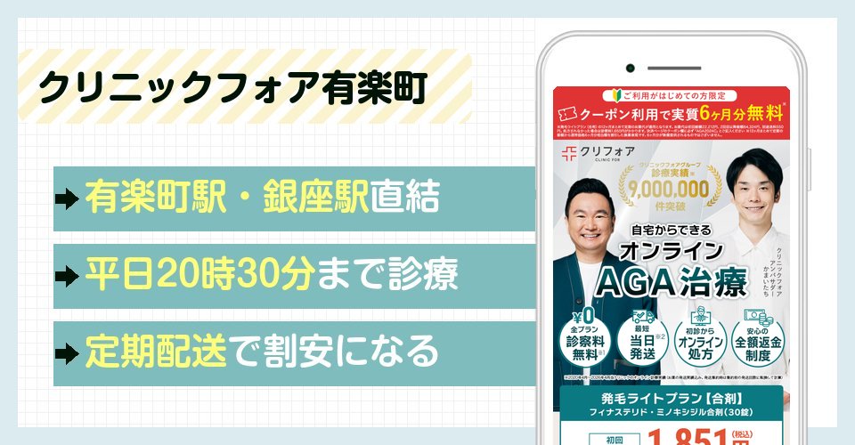 クリニックフォア有楽町の特徴まとめ