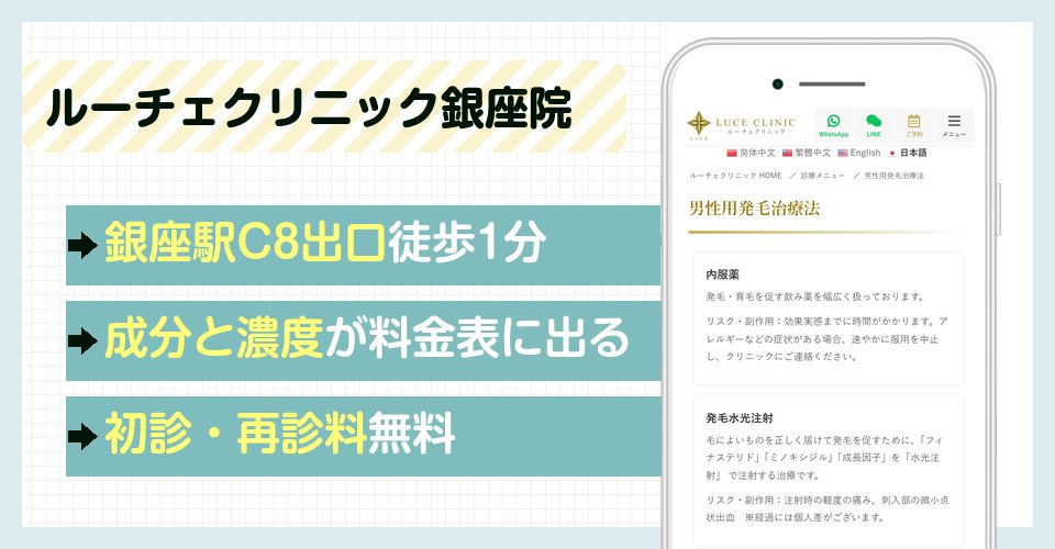 ルーチェクリニック銀座院の特徴まとめ