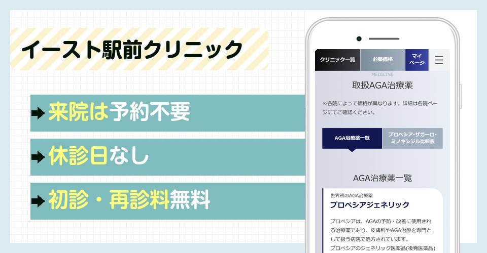 イースト駅前クリニックの特徴まとめ