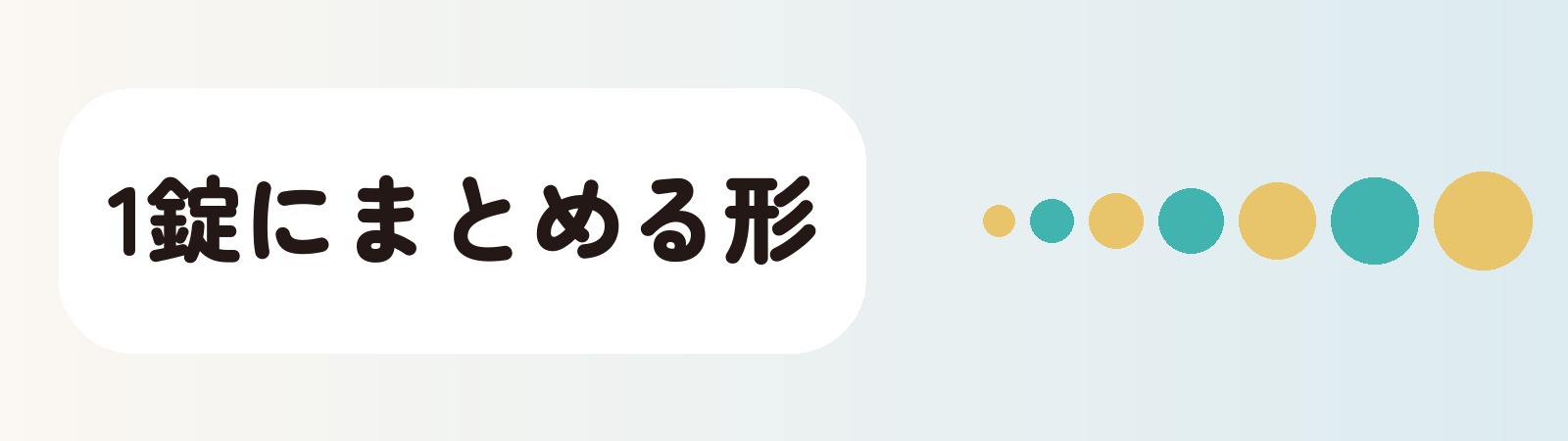 1錠にまとめる形