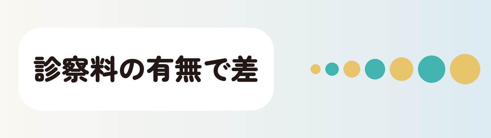 診察料の有無で差