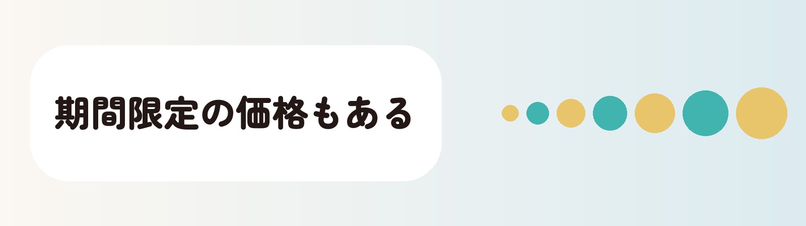 期間限定の価格もある