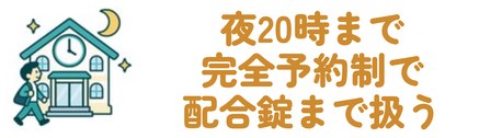夜20時まで完全予約制で配合錠まで扱う