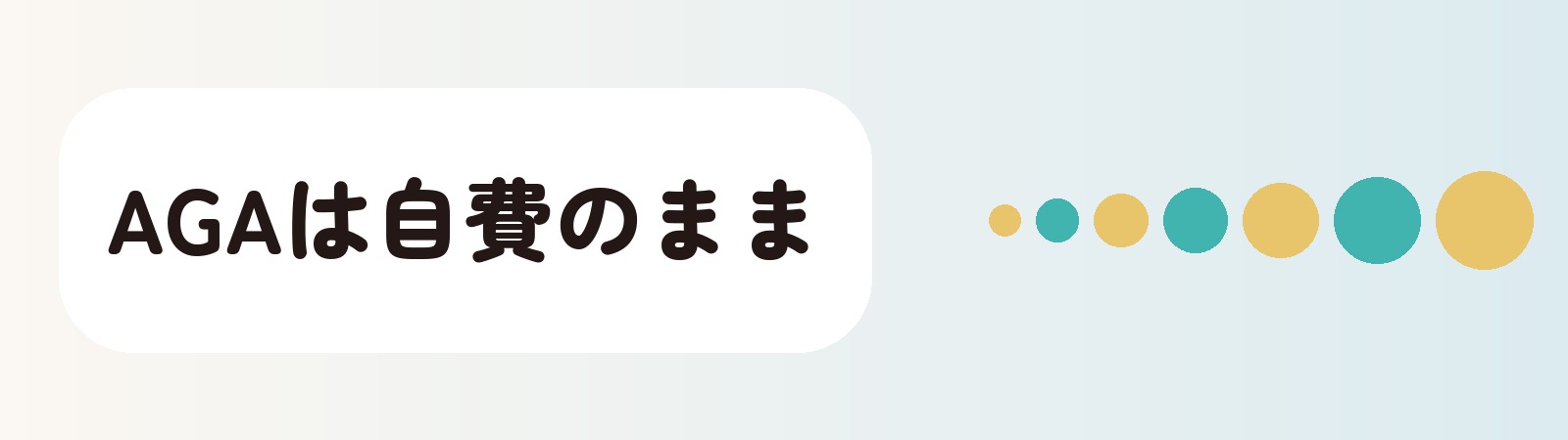 AGAは自費のまま