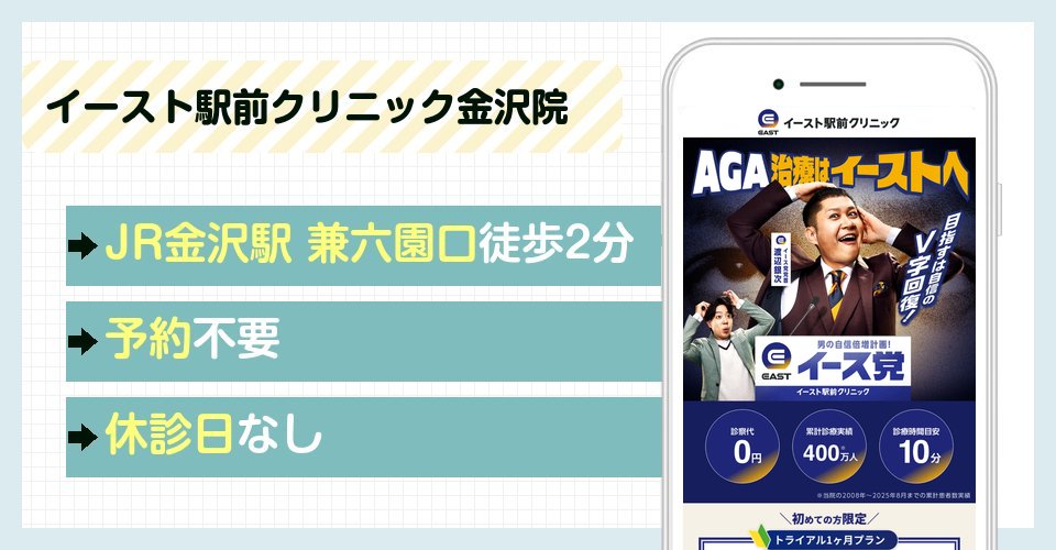 イースト駅前クリニック金沢院の特徴まとめ
