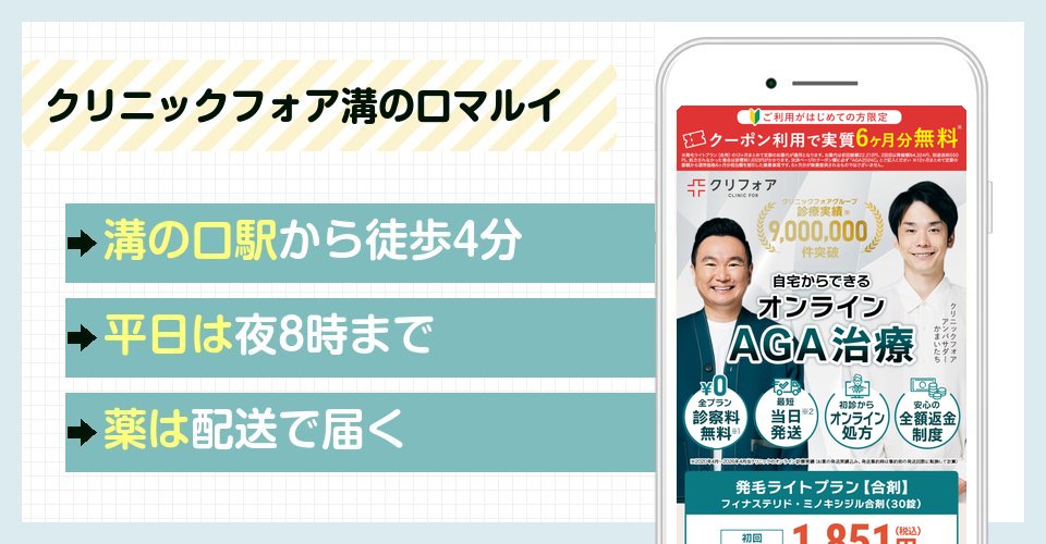 クリニックフォア溝の口マルイの特徴まとめ