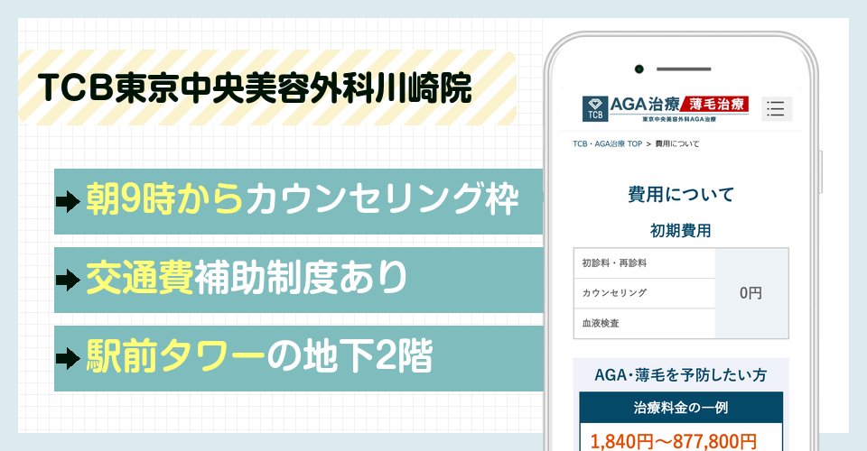 TCB東京中央美容外科川崎院の特徴まとめ