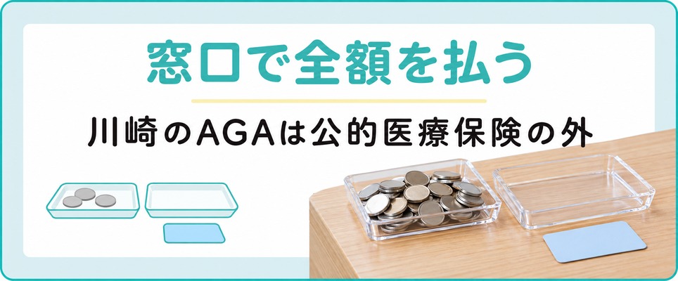 川崎ではAGAが全額自己負担で保険診療をしない院も川崎駅の前にある