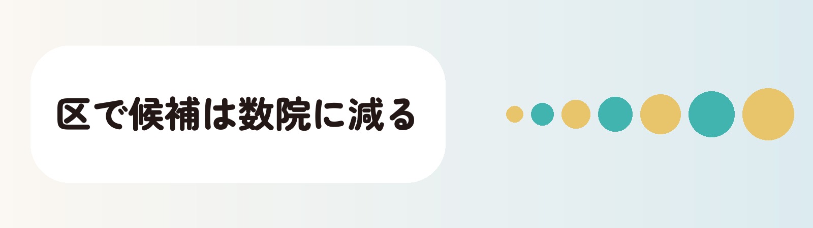 区で候補は数院に減る