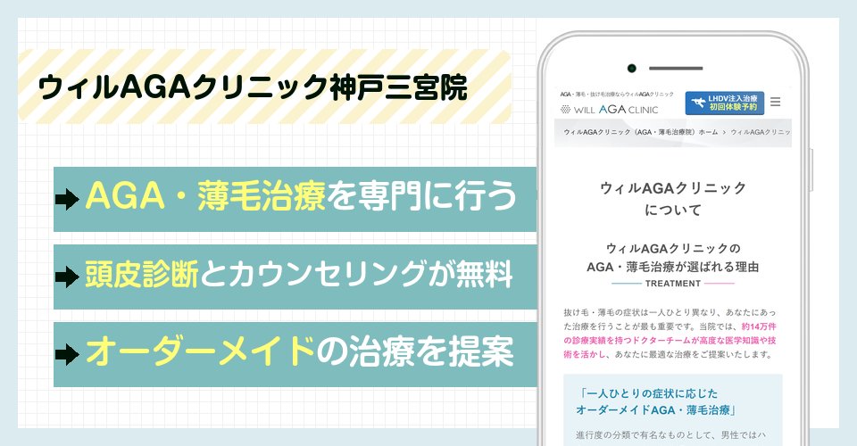 ウィルAGAクリニック神戸三宮院の特徴まとめ
