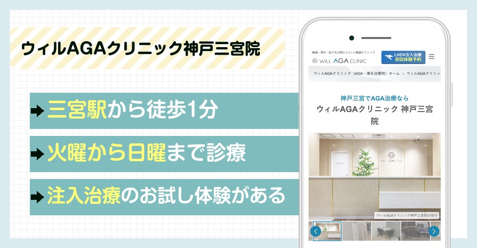 ウィルAGAクリニック神戸三宮院の特徴まとめ