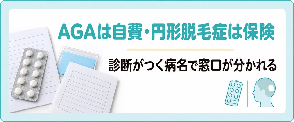 神戸でAGAの薬が自費になる範囲と皮膚科で保険が使える脱毛症