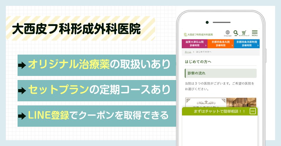 大西皮フ科形成外科医院の特徴まとめ