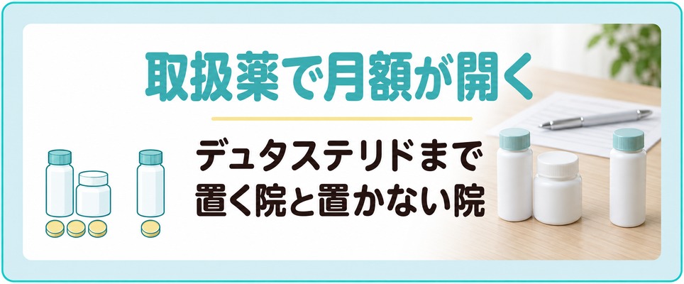 京都のAGA治療ではデュタステリドまで置く院とフィナステリドだけの院で月額が開く