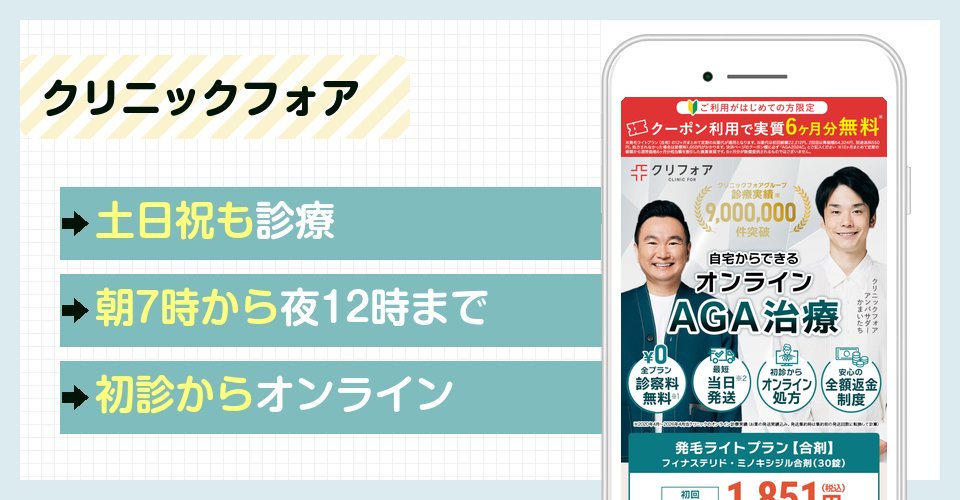 クリニックフォアの特徴まとめ