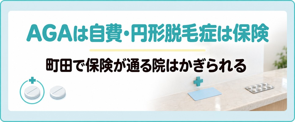 町田ではAGAが自費で円形脱毛症を保険で診る院もかぎられる