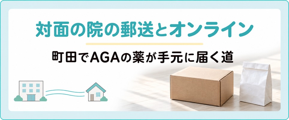 町田ではAGAの薬を郵送する対面の院とオンライン専業の社が選べる