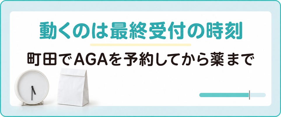 町田でAGAを予約してから薬を受け取るまでは最終受付の時刻で動く
