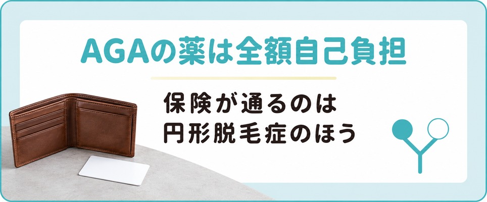 長野の院ではAGAの薬が全額自己負担で円形脱毛症だけ保険が通る