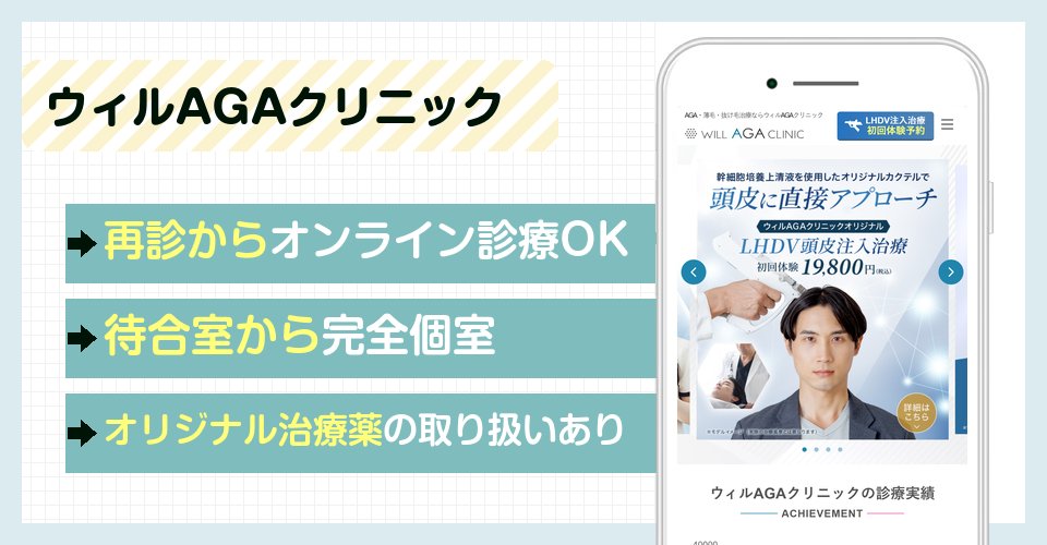 ウィルAGAクリニックのバナー