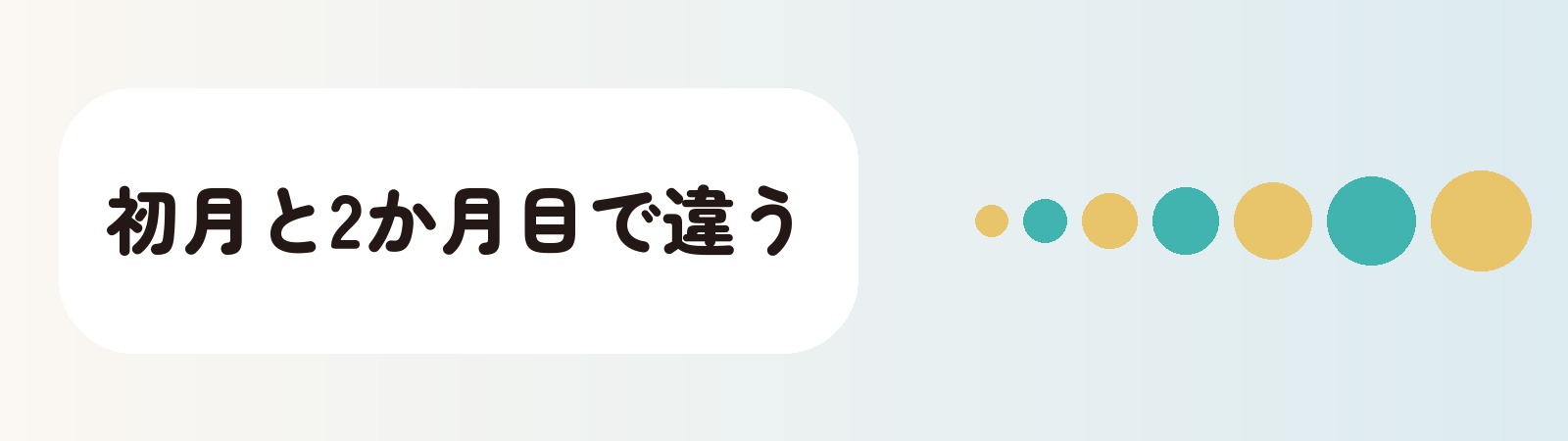 初月と2か月目で違う