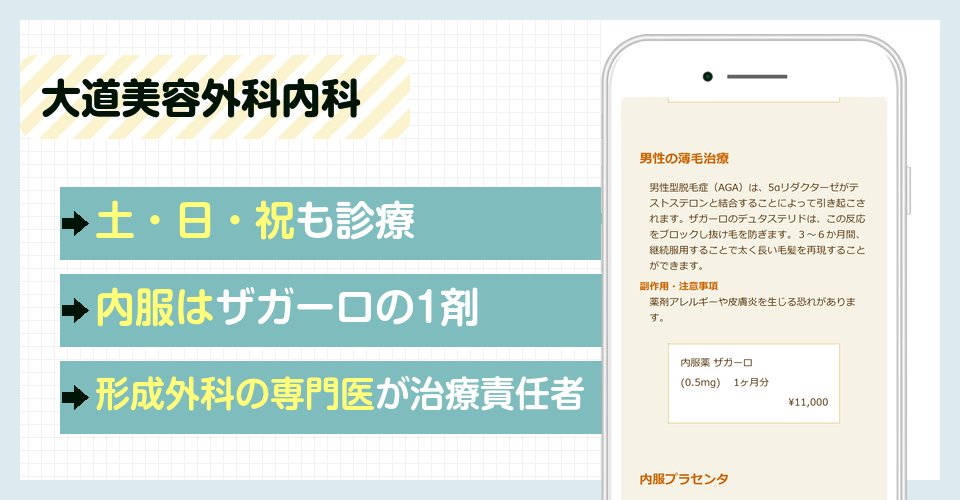 大道美容外科内科の特徴まとめ
