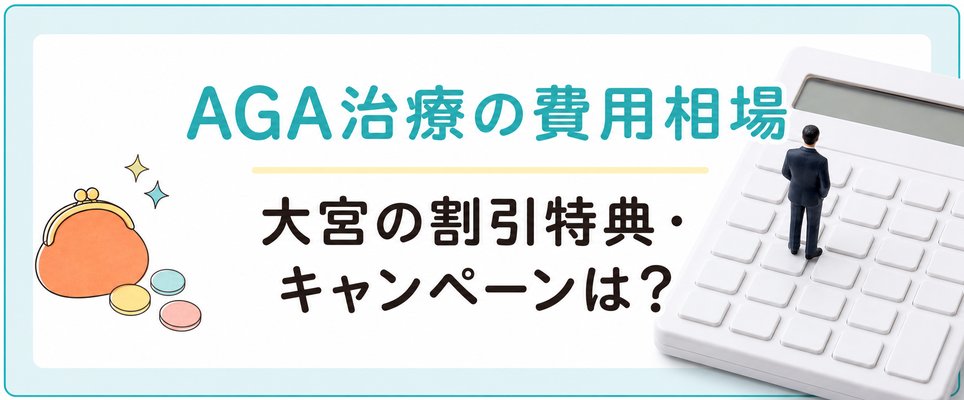 大宮のAGA治療費用相場やキャンペーンは？
