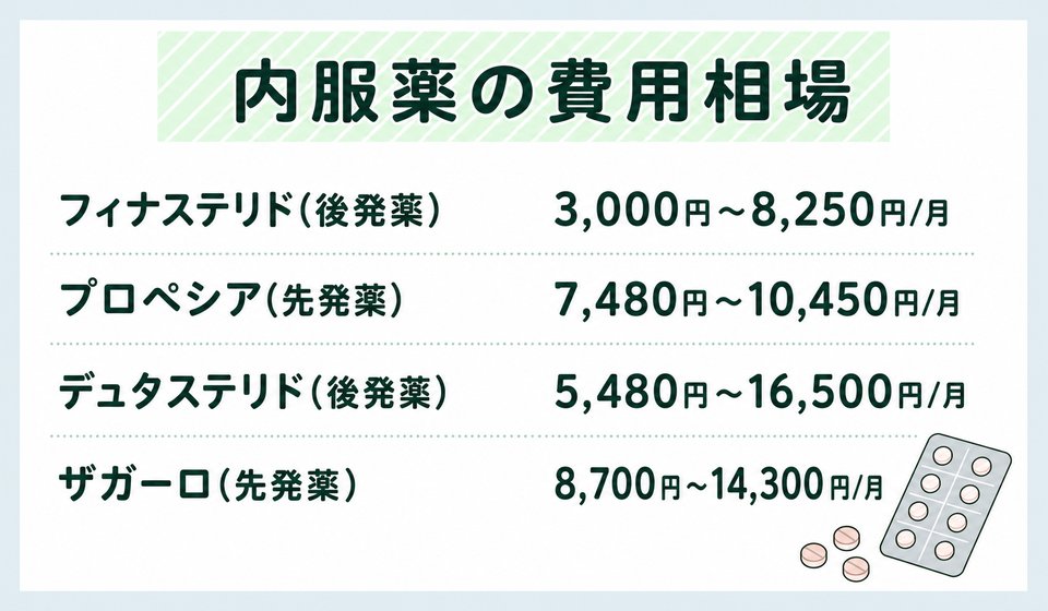 大宮のAGA内服薬の費用相場