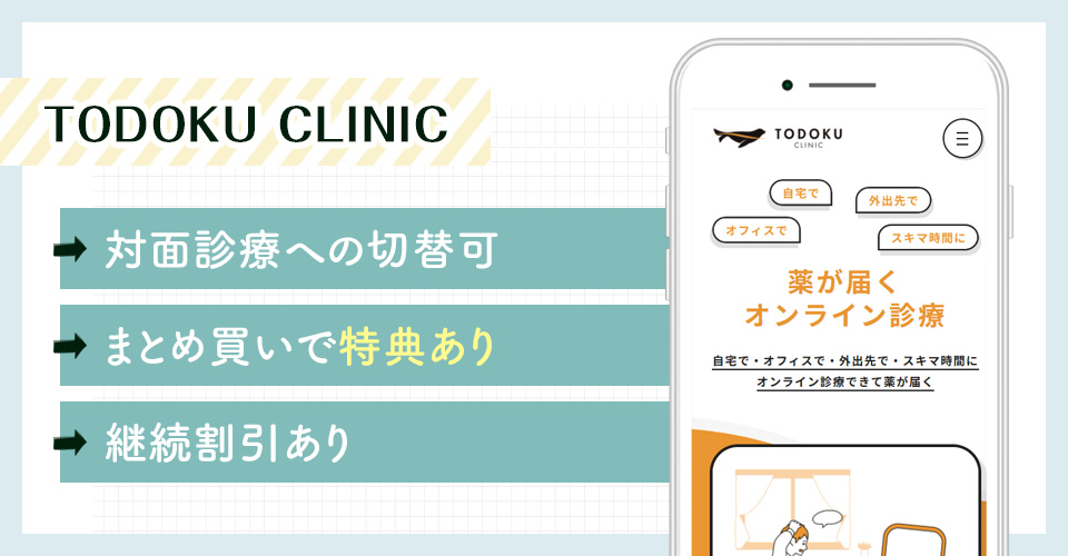 TODOKU CLINICのAGAオンライン診療特徴まとめバナー