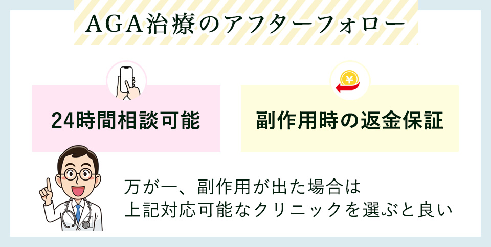 副作用が気になるならアフターフォローが整ったクリニックを選ぶ