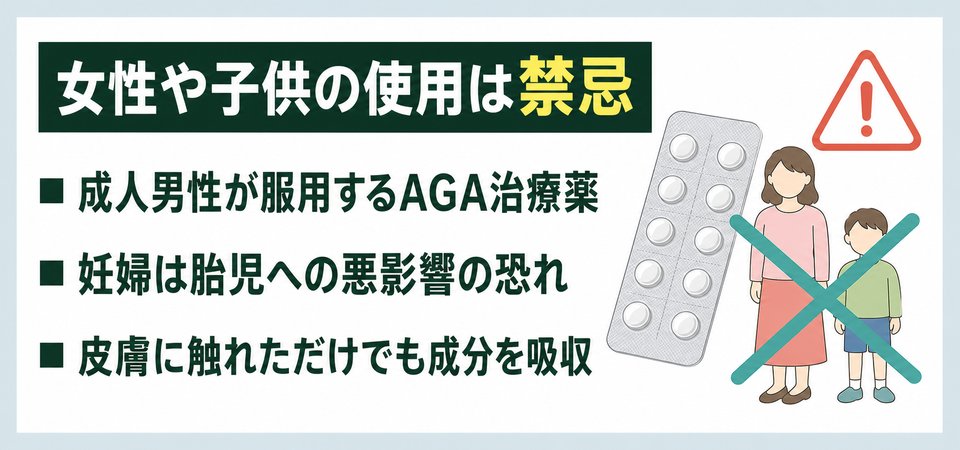 フィナステリド・デュタステリドは女性や子供の使用は禁忌