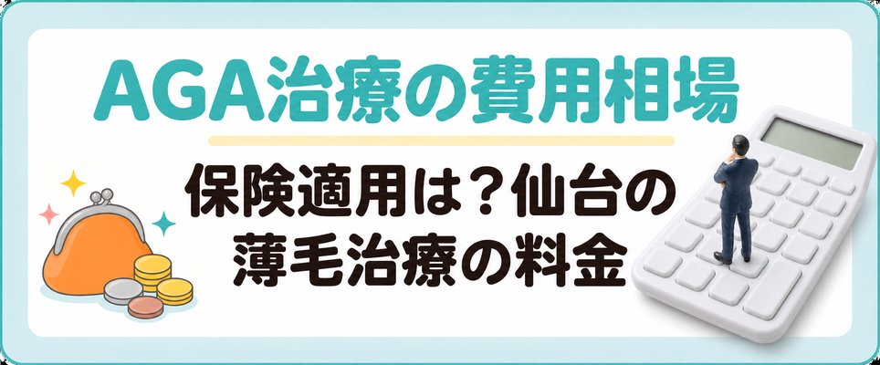 AGA治療の保険適用と仙台の薄毛治療の費用相場