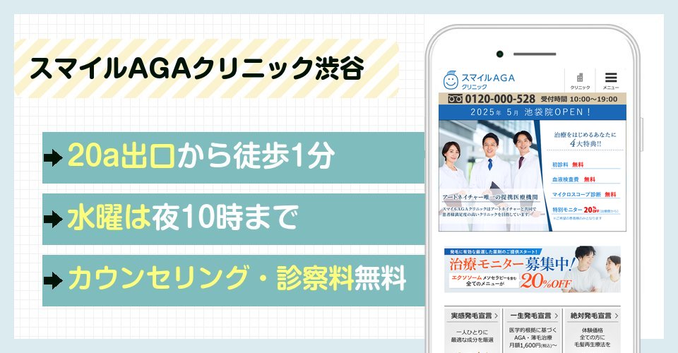スマイルAGAクリニックの特徴まとめ