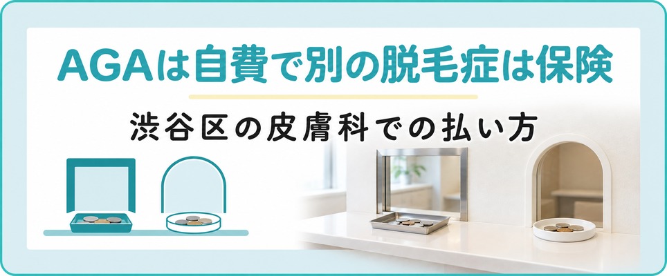 AGAは自費でも渋谷区の皮膚科なら別の脱毛症に保険が使える