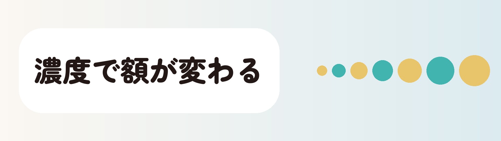 濃度で額が変わる