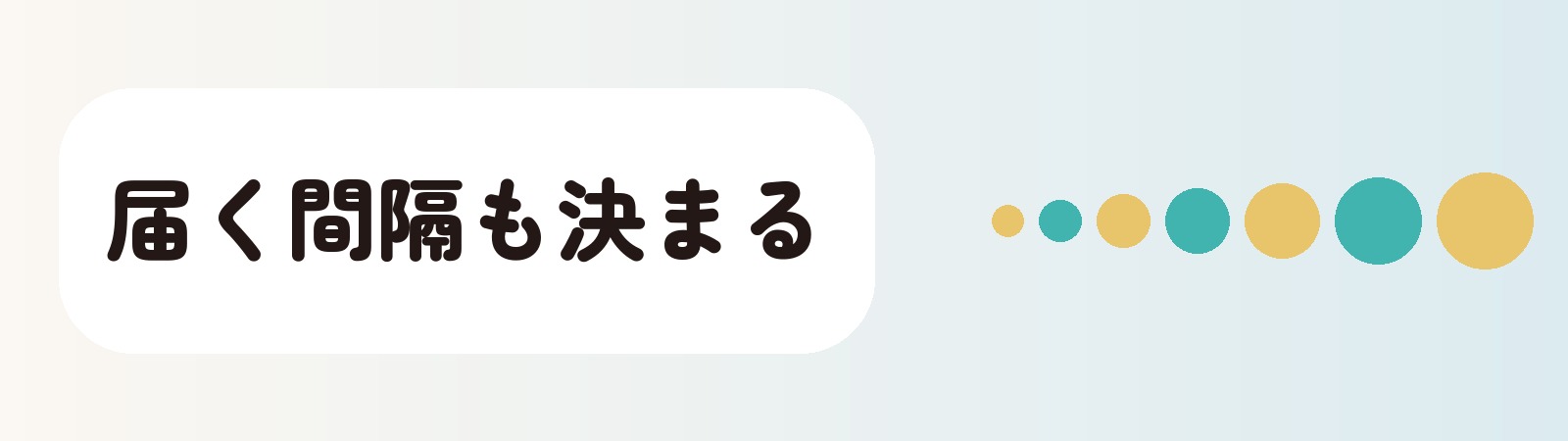 届く間隔も決まる