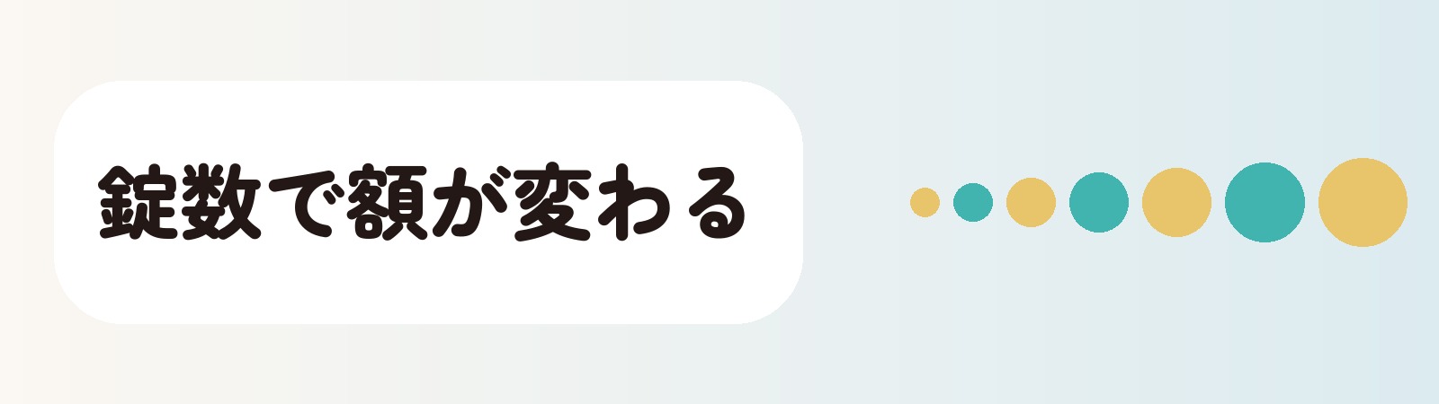 錠数で額が変わる