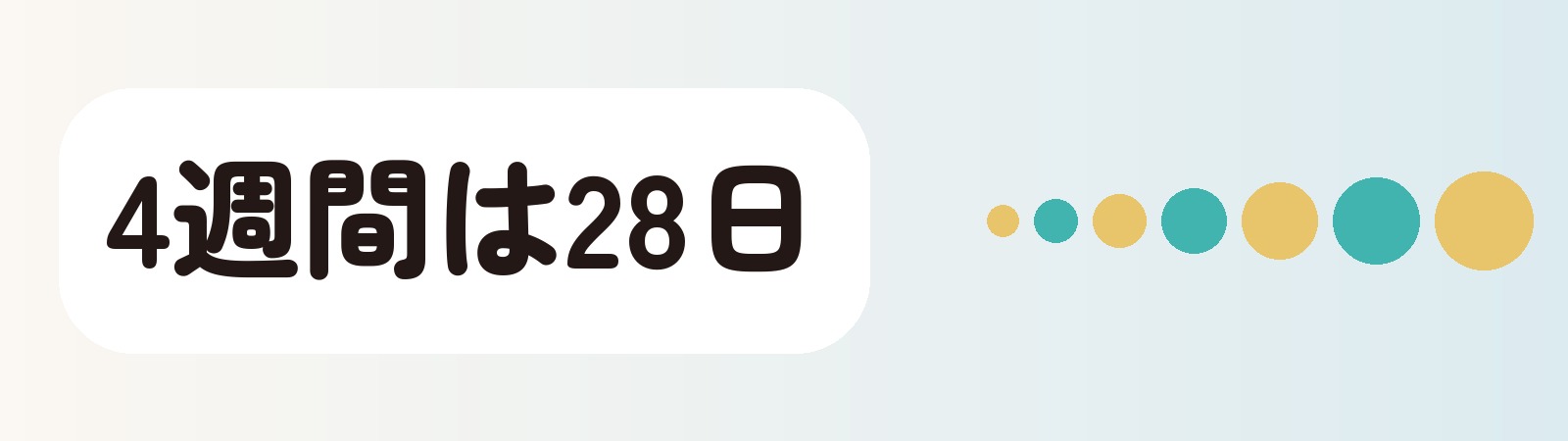 4週間は28日