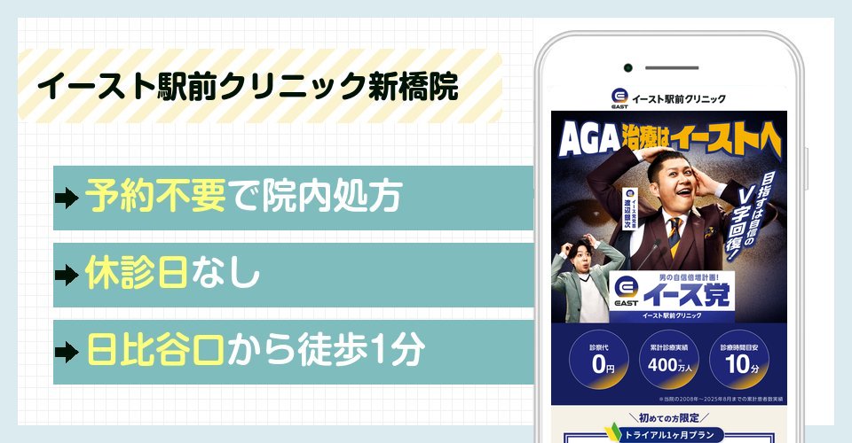 イースト駅前クリニック新橋院の特徴まとめ