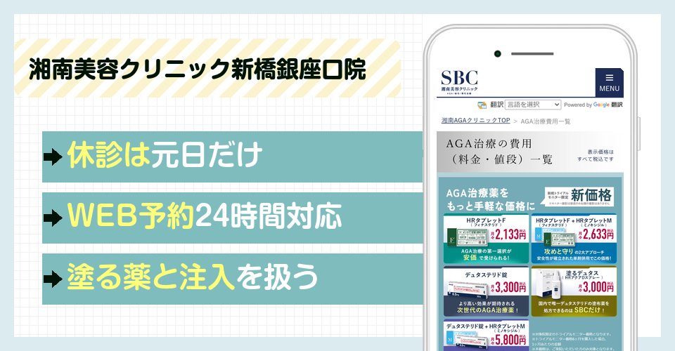 湘南美容クリニック新橋銀座口院の特徴まとめ