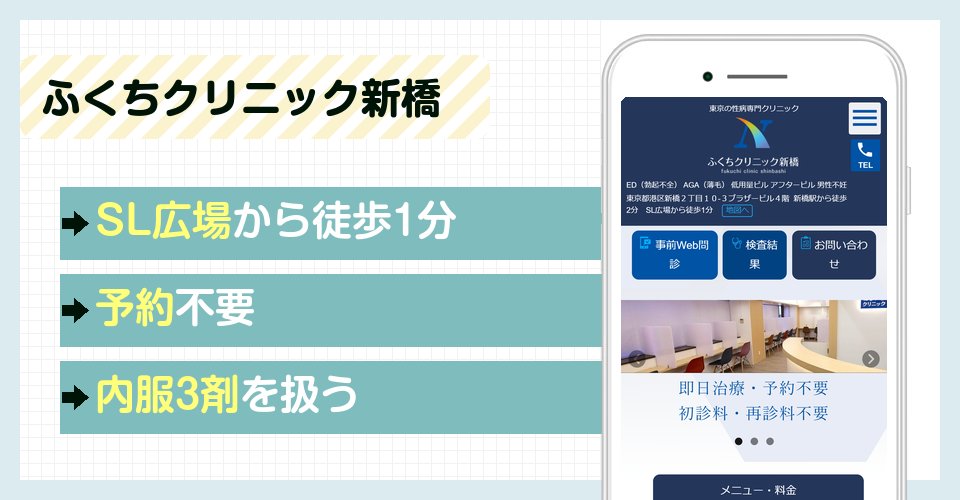 ふくちクリニック新橋の特徴まとめ