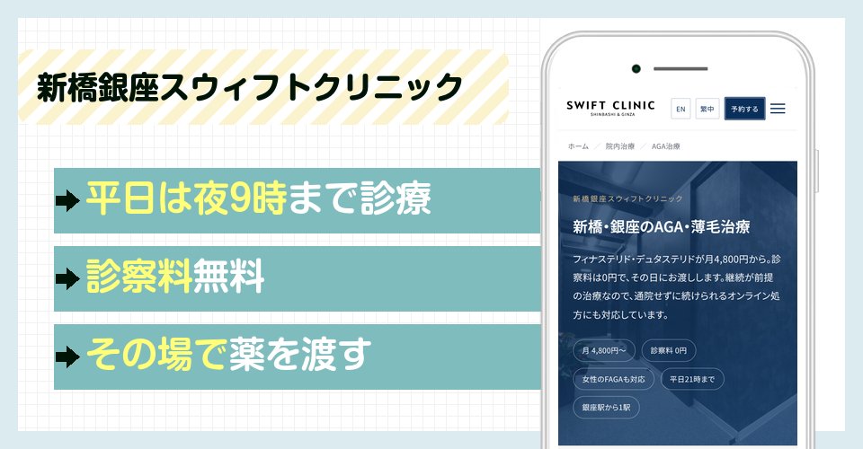新橋銀座スウィフトクリニックの特徴まとめ