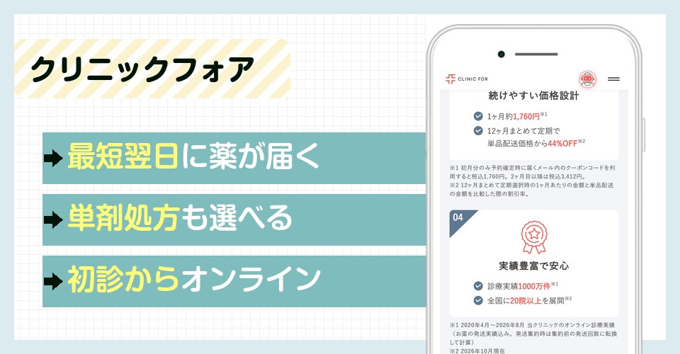 クリニックフォアの特徴
