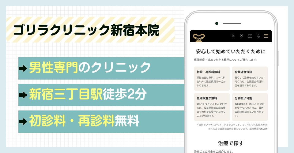 ゴリラクリニック新宿本院の特徴
