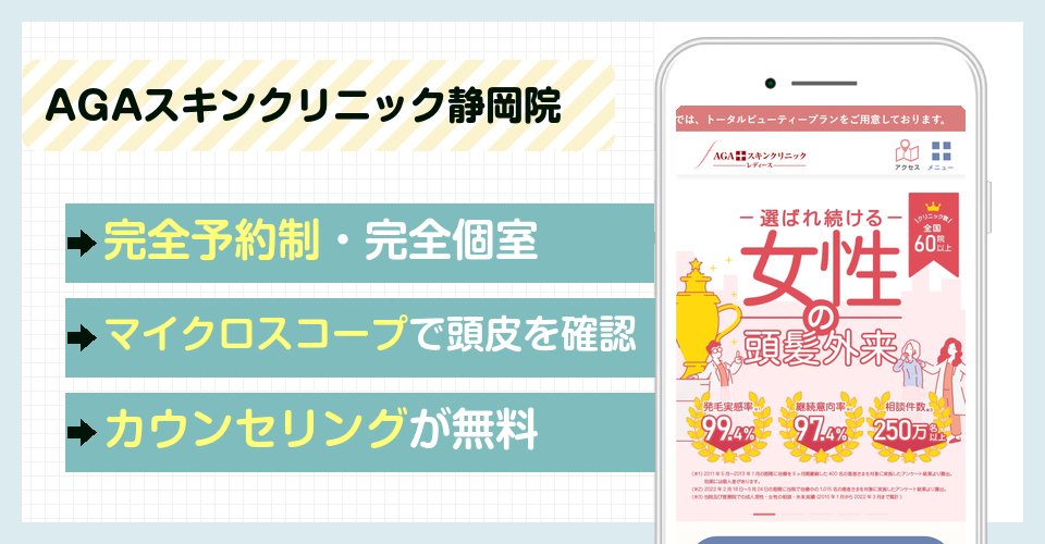 AGAスキンクリニック静岡院の特徴まとめ